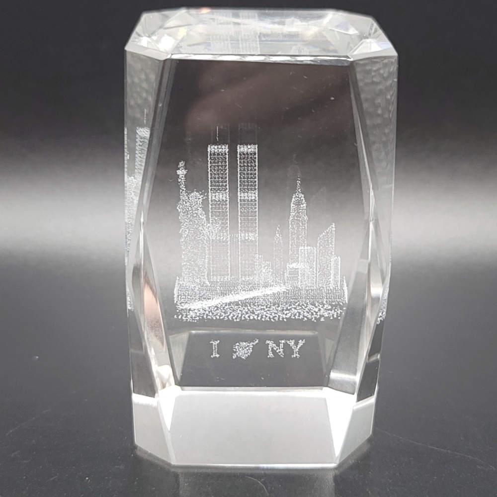 Vintage New York Glass Paperweight